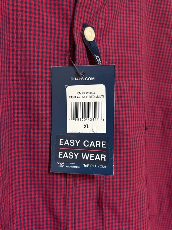 Chaps Men's Button-Down Micro-Check - Picture 2 of 3